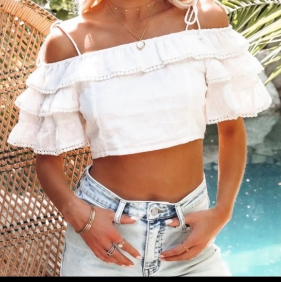 New White Boho Crop Top - Picture 11 of 11